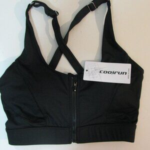 Cool Run Athletic Workout Top Bra Small NWT New Criss Cross Back Padded